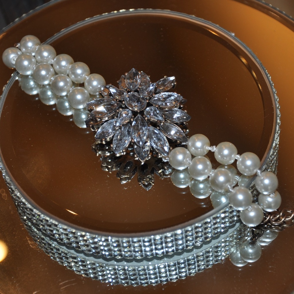 Pearl and Crystal Bracelet